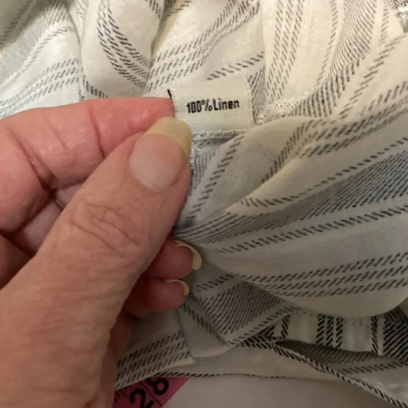 IRVING & FINE blouse womens Size M linen tunic boho hippee embroidered lag… - Picture 8 of 11